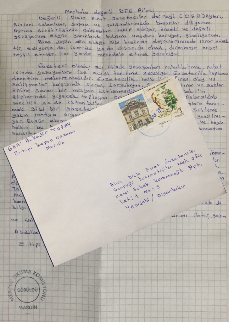 Abdulkadir Turay'ın 24 Şubat 2022 tarihli mektubu