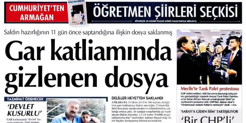 Uludağ ve Akça’ya “Ankara Gar Katliamı haberi” sebebiyle açılan dava ertelendi