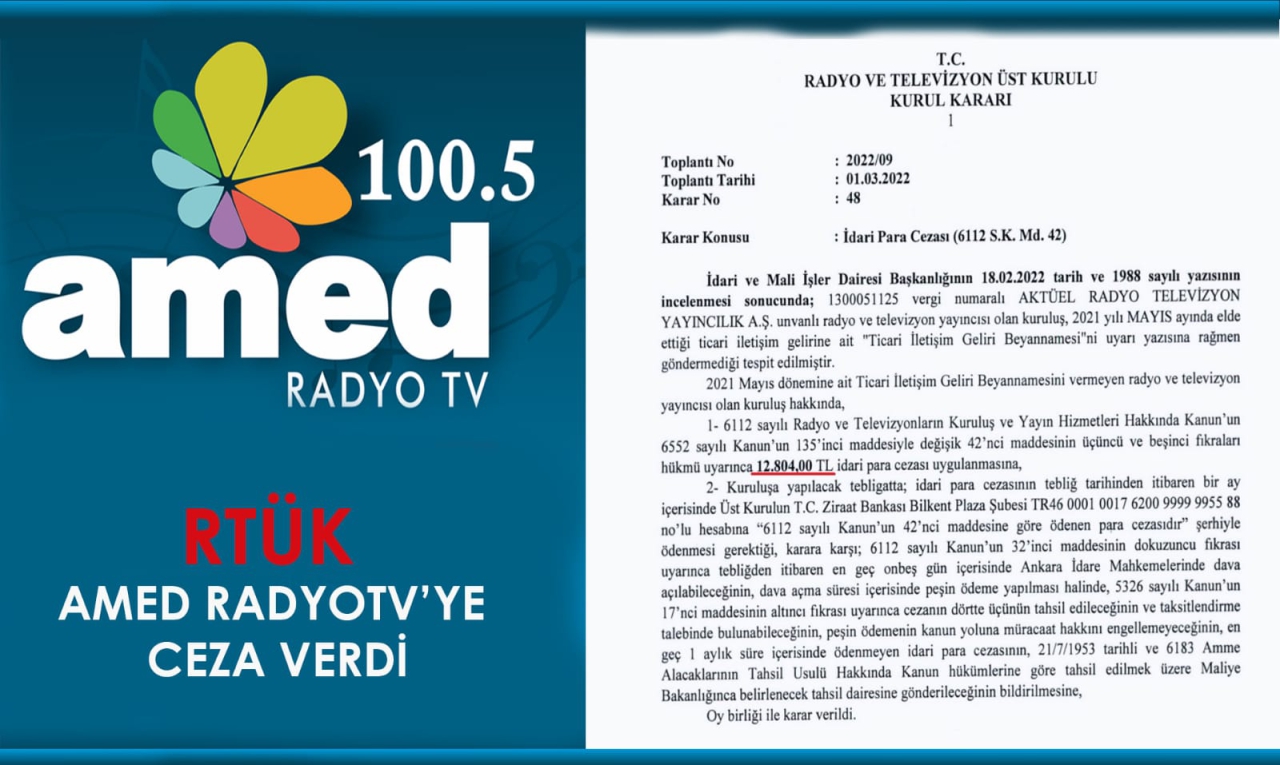 RTÜK’ten Amed Radyo’ya para cezası