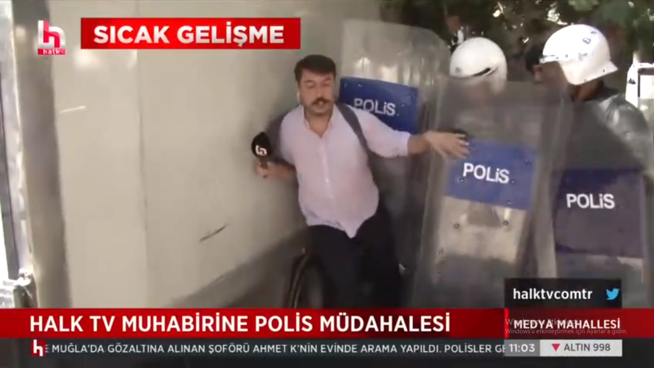 Tokatköy'de Halk TV muhabiri Erdinç Yılmaz'a polis müdahalesi