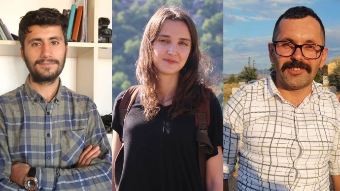 Enkazı görüntüleyen gazeteciler gözaltına alındı