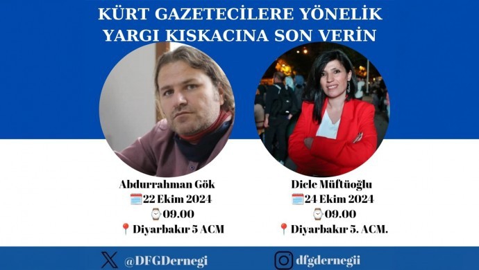 Gazeteci Gök ve Müftüoğlu’nun duruşmalarına çağrı