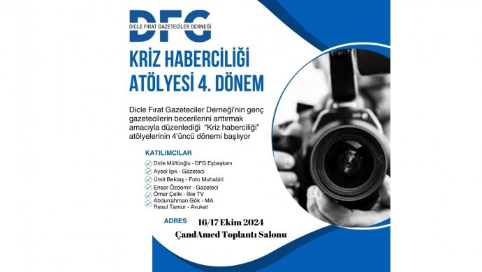 ‘“Kriz haberciliği Atölyesi”nin 4’üncüsü başlıyor