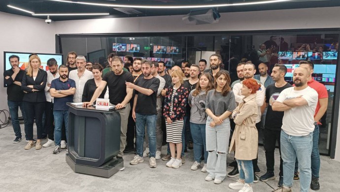 KRT TV emekçileri hakları için iş bıraktı