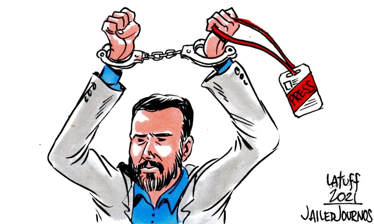 Ünlü karikatürist, gazeteci Mehmet Baransu’yu çizdi