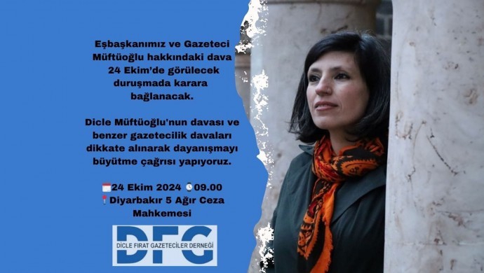 Basın örgütlerinden Eşbaşkanımız Müftüoğlu’nun karar duruşmasına çağrı