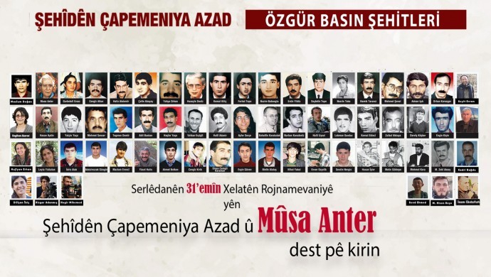 Musa Anter Gazetecilik Ödülleri’ne başvuru için bugün son gün