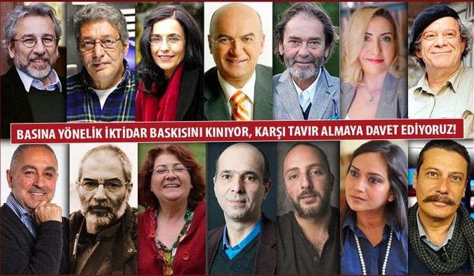 Aydınlardan gazeteciler için çağrı: Basına yönelik iktidar baskısına karşı tavır alalım