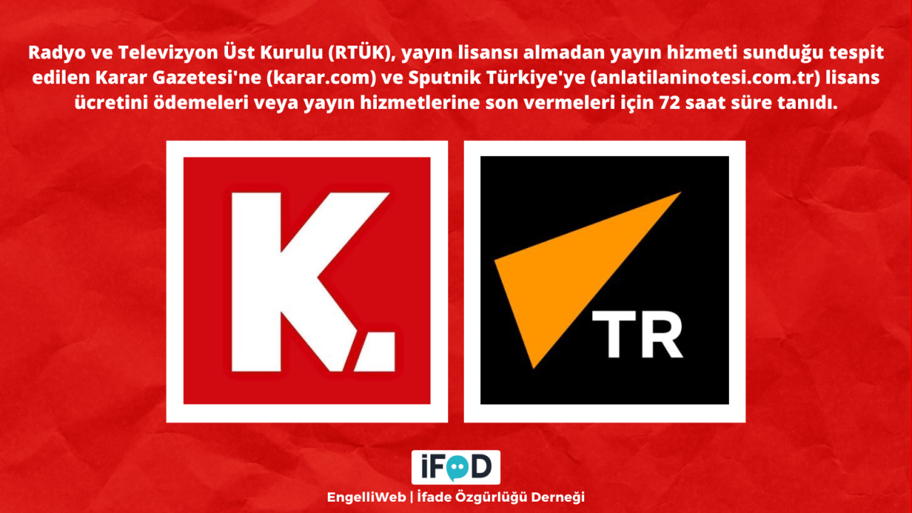 RTÜK'ten Karar ve Sputnik'e 72 Saat Mühlet
