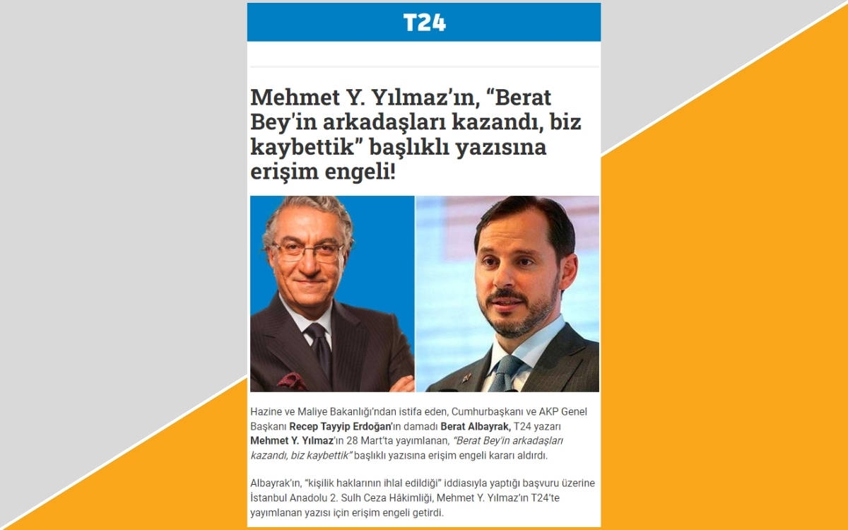 Berat Albayrak, T24'e 150 bin TL'lik tazminat davası açtı