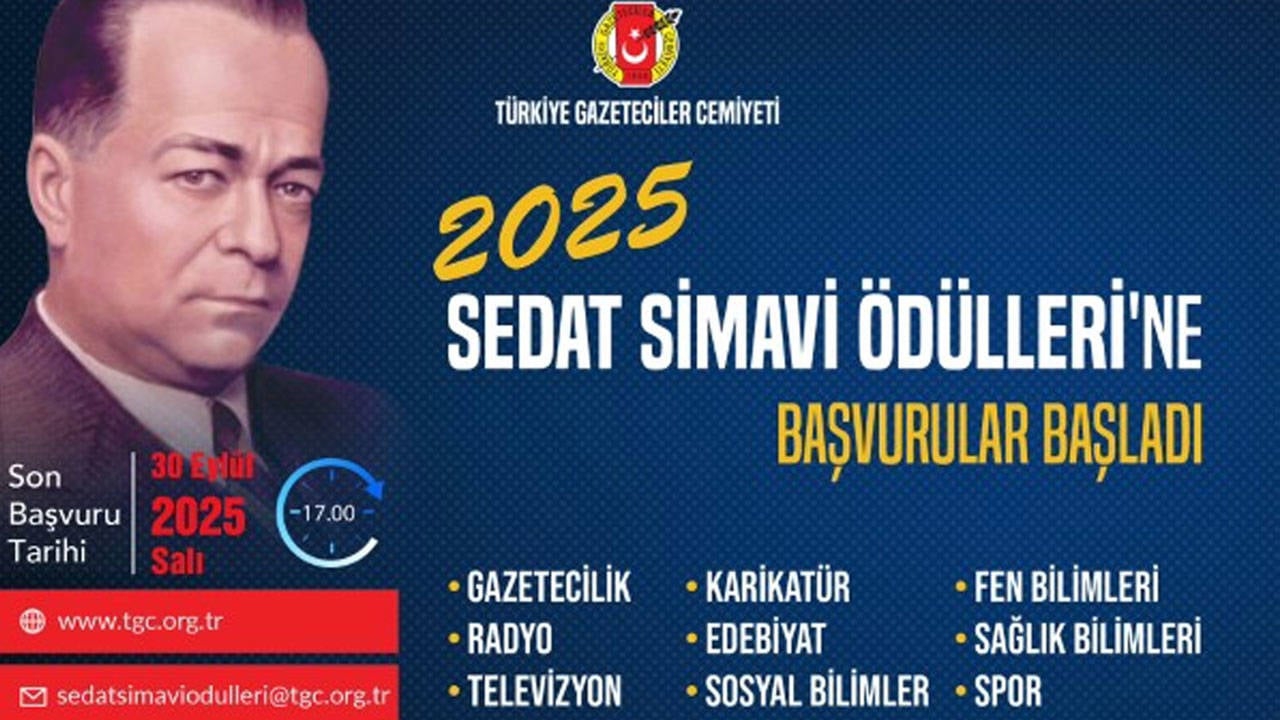 TGC 2025 Sedat Simavi Ödülleri'ne başvurular başladı