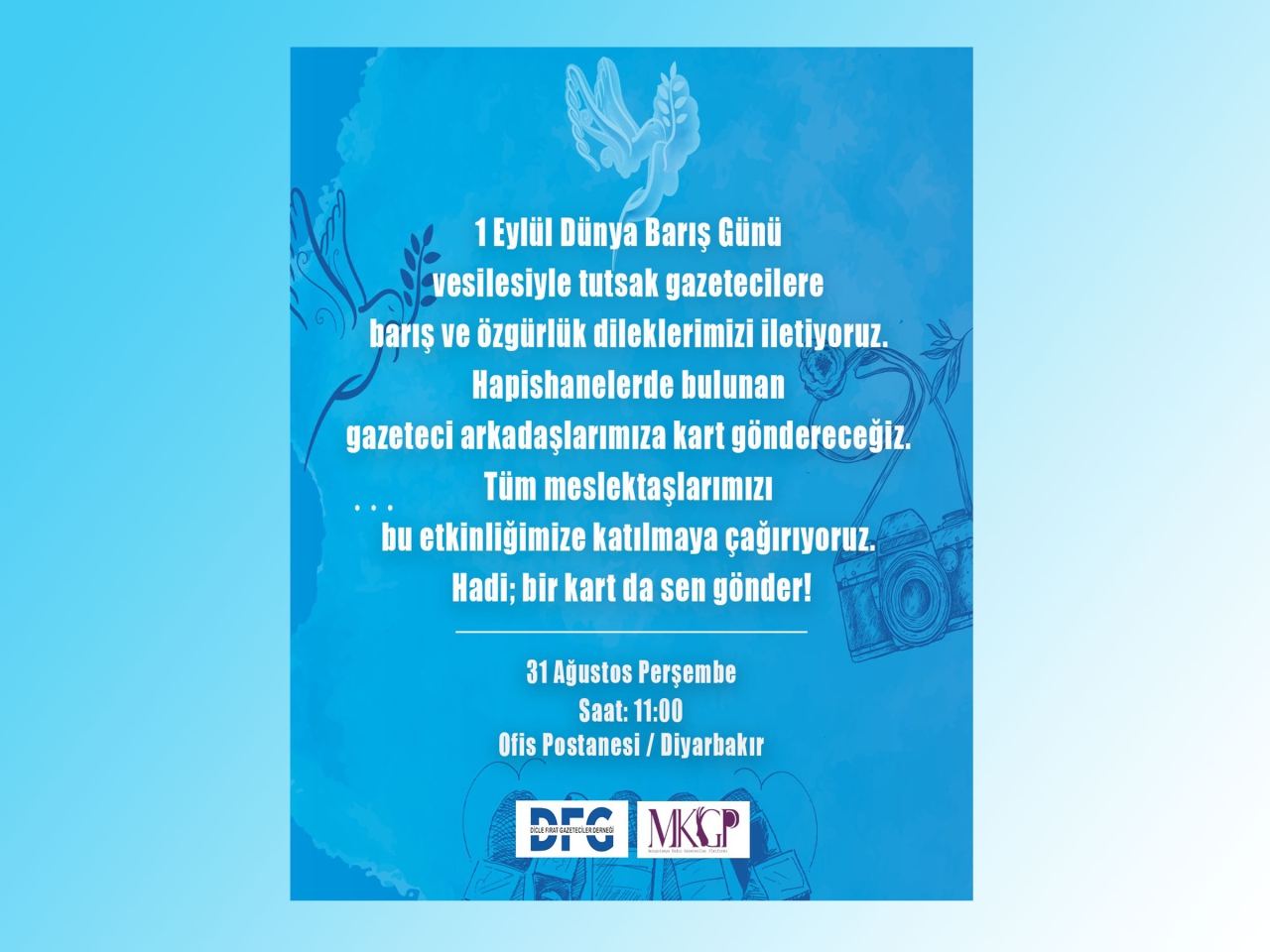 Tutuklu gazetecilere 1 Eylül kartı gönderilecek